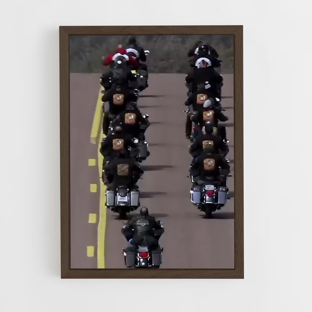 ap-hells angels-3 cadre Bois foncé
