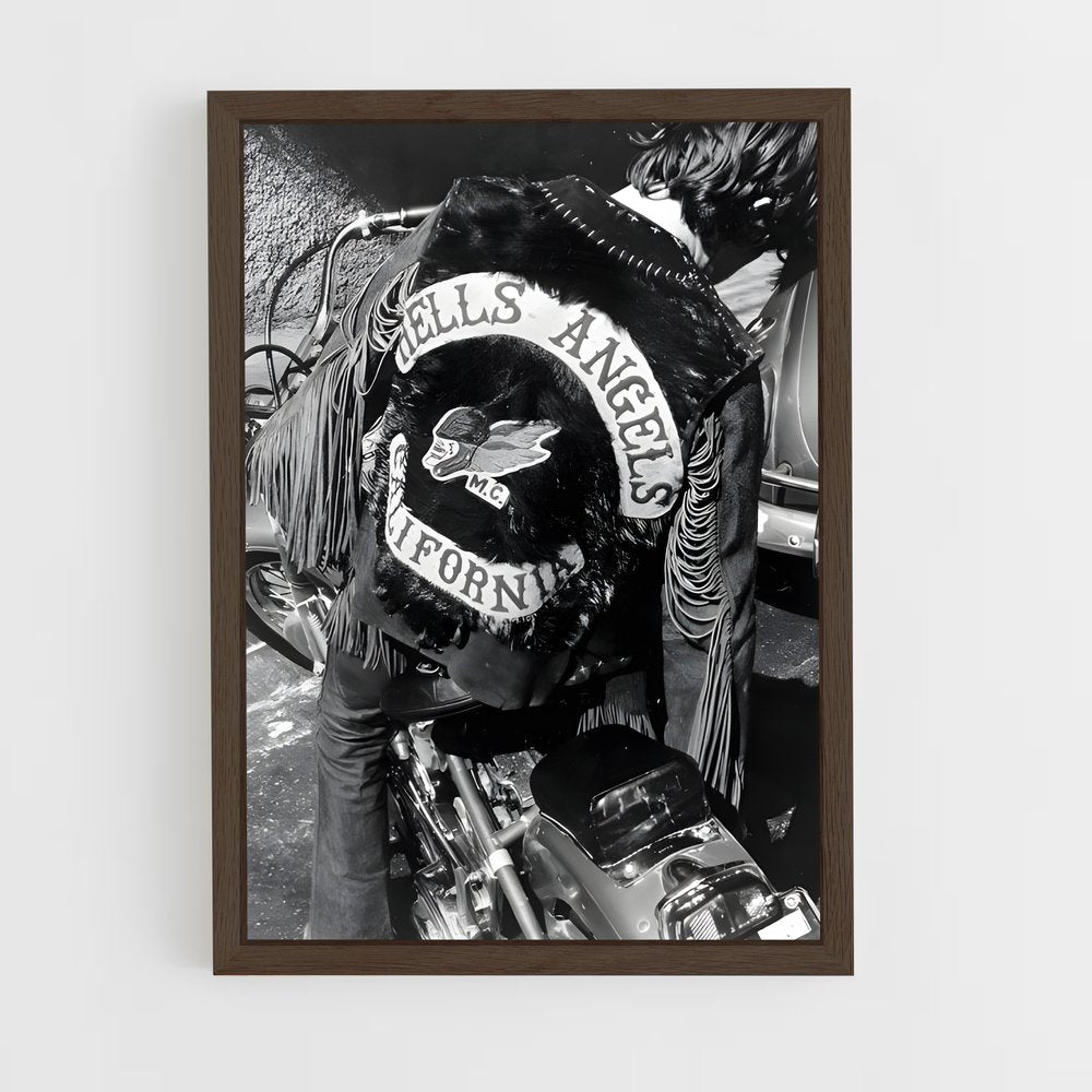 ap-hells angels-5 cadre Bois foncé