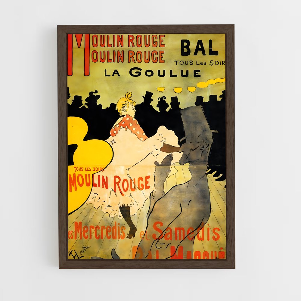 ap-henri de toulouse-lautrec-2 cadre Bois foncé
