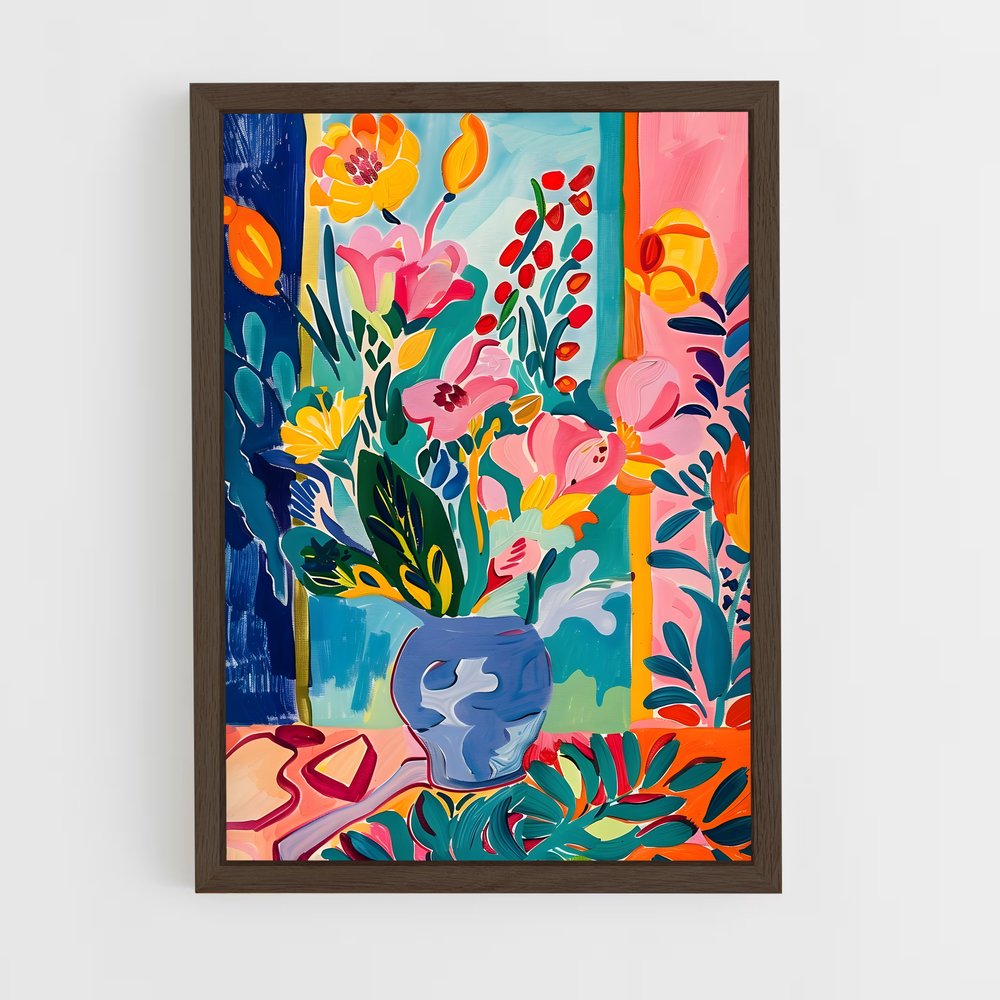 ap-henri matisse-3 cadre Bois foncé