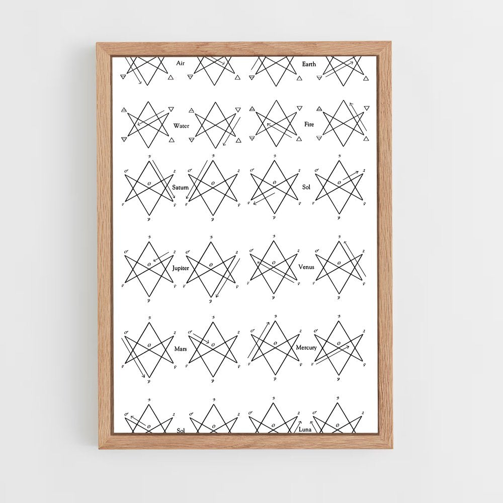 ap-hexagram-2 cadre Bois clair