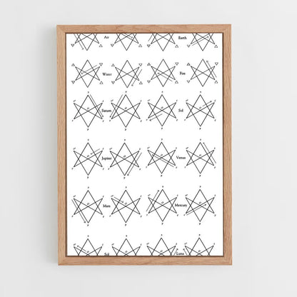 ap-hexagram-2 cadre Bois clair