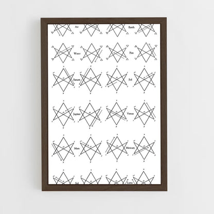 ap-hexagram-2 cadre Bois foncé