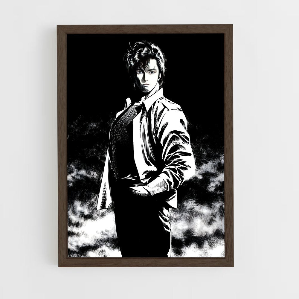 ap-hideyuki makimura-5 cadre Bois foncé