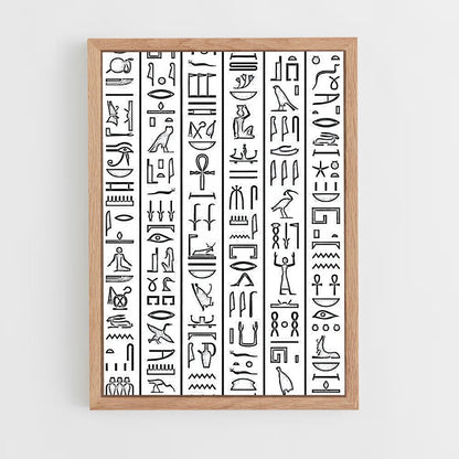 ap-hieroglyphs-3 cadre Bois clair