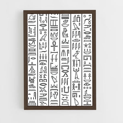ap-hieroglyphs-3 cadre Bois foncé