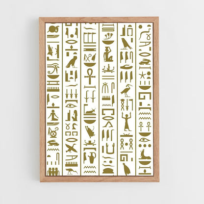 ap-hieroglyphs-4 cadre Bois clair