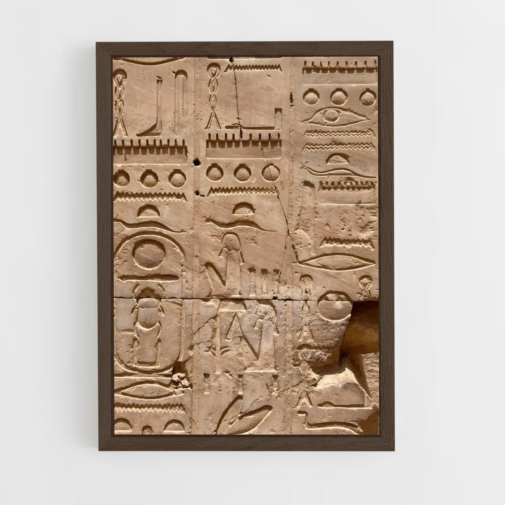 ap-hieroglyphs-6 cadre Bois foncé