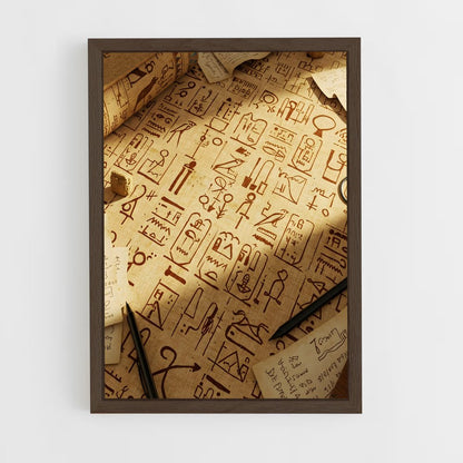 ap-hieroglyphs-8 cadre Bois foncé
