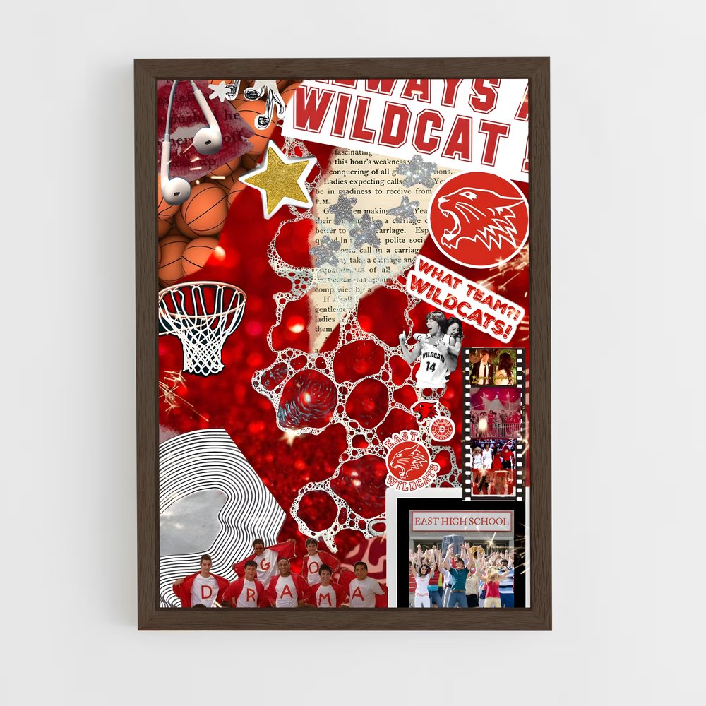ap-high school musical-6 cadre Bois foncé