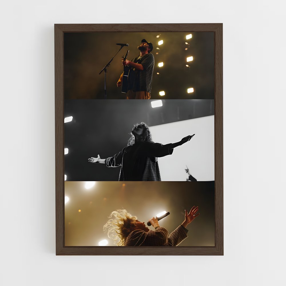 ap-hillsong worship-5 cadre Bois foncé
