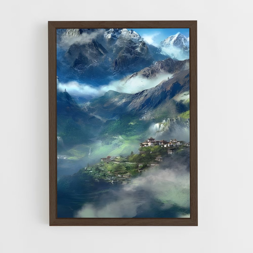 ap-himalaya mountains-1 cadre Bois foncé
