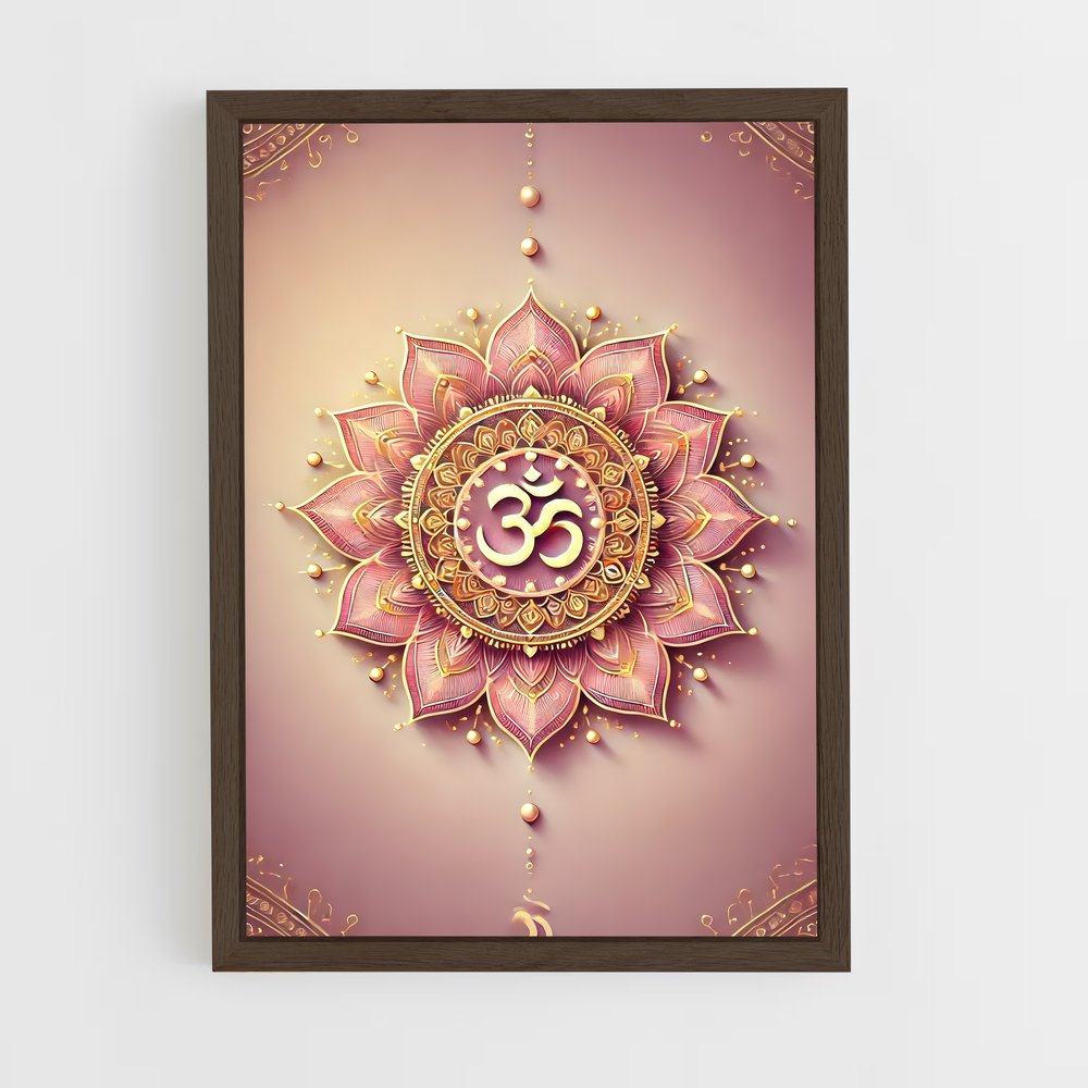 ap-hindu mandala-2 cadre Bois foncé