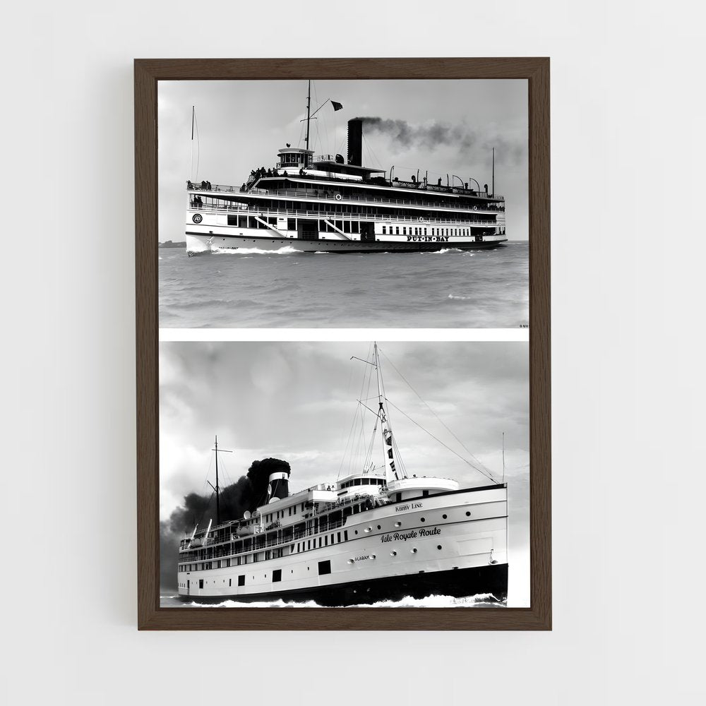 ap-historic passenger ships-1 cadre Bois foncé