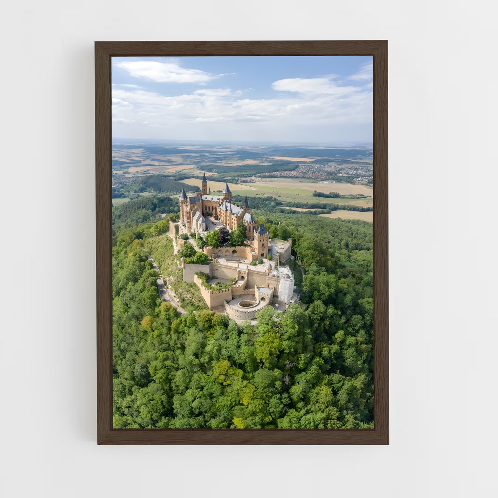 ap-hohenzollern castle-6 cadre Bois foncé