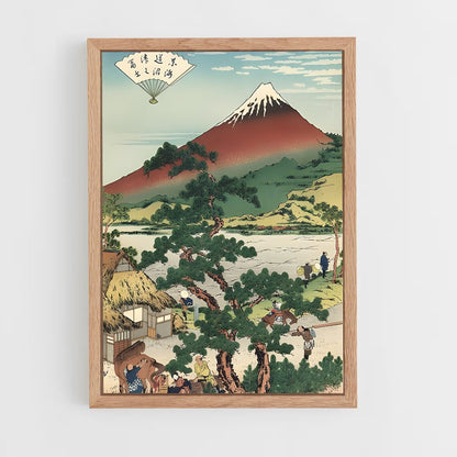 ap-hokusai-4 cadre Bois clair
