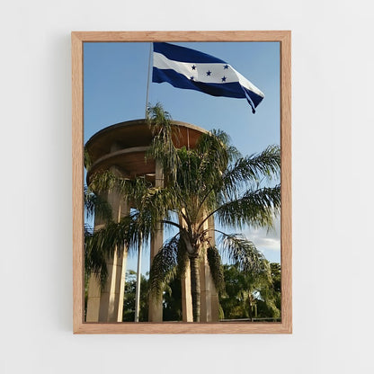 ap-honduras flag-1 cadre Bois clair