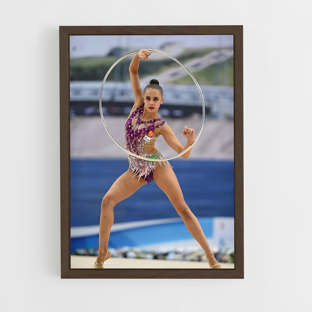 ap-hoop rhythmic gymnastics-4 cadre Bois foncé