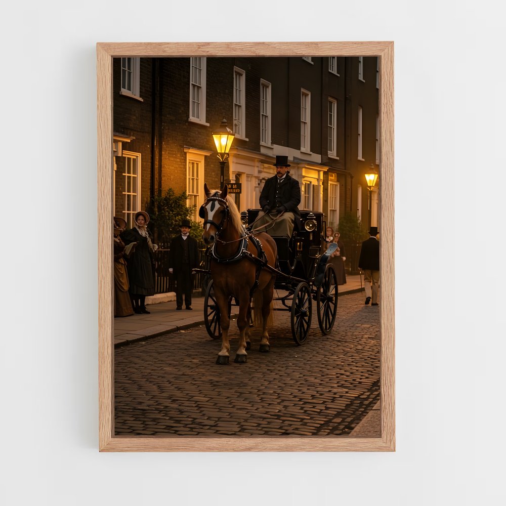 ap-horse carriage-1 cadre Bois clair
