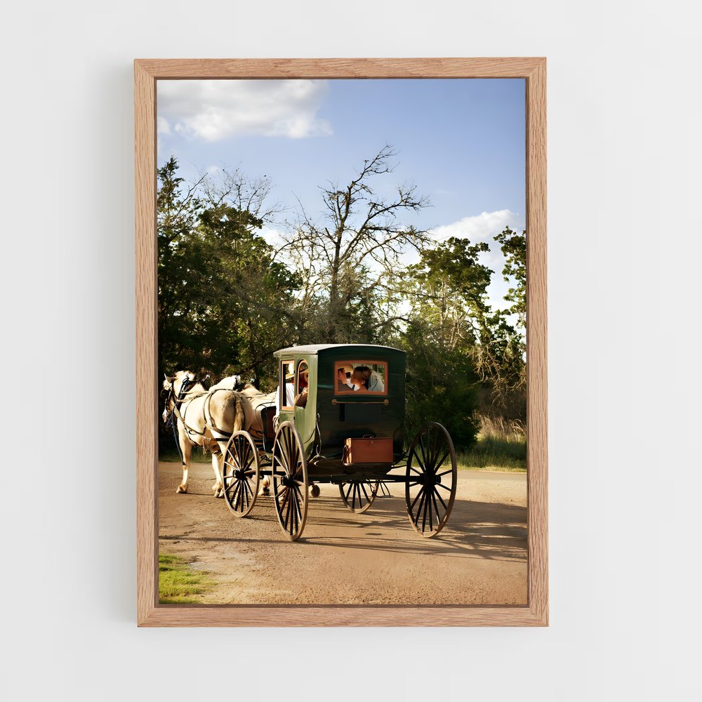 ap-horse carriage-2 cadre Bois clair