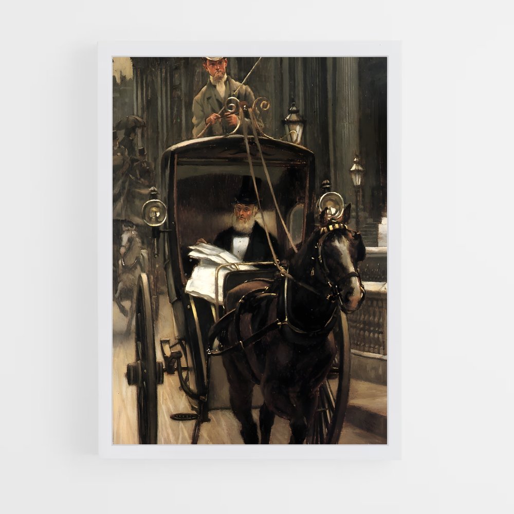ap-horse carriage-3 cadre Blanc