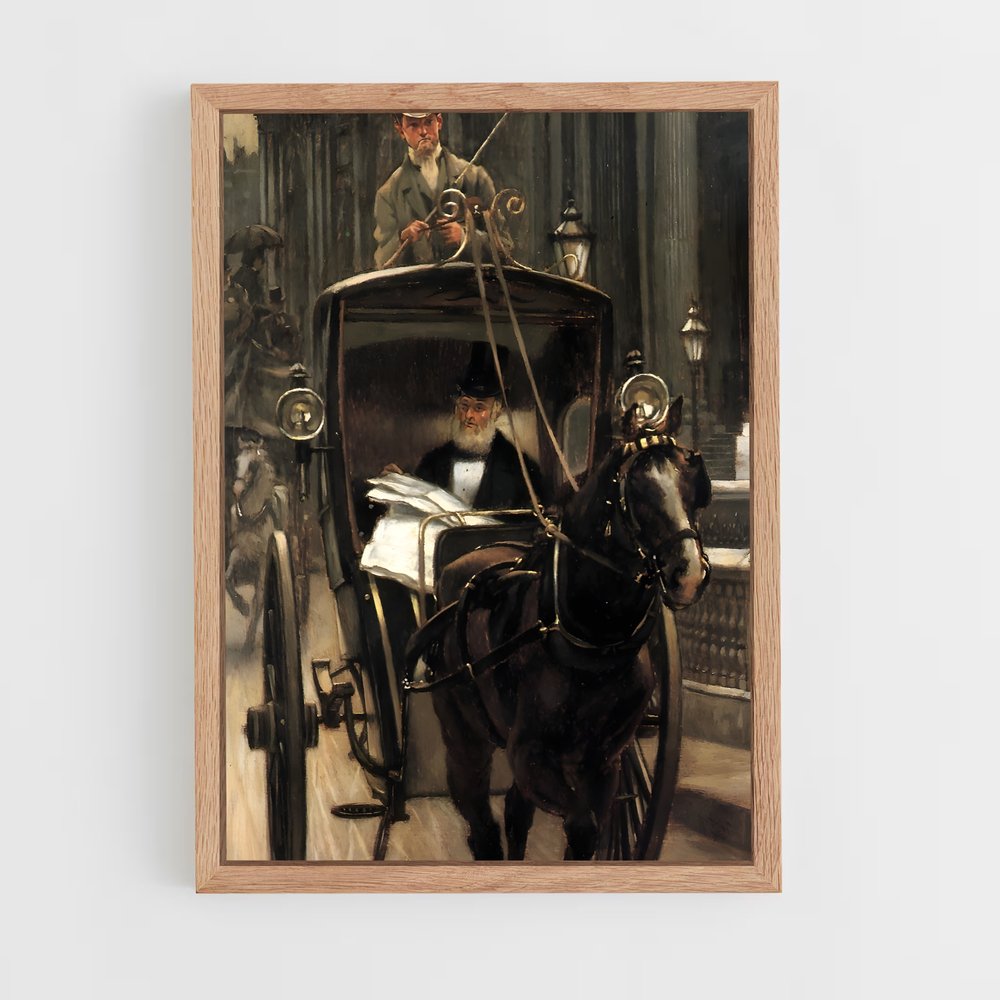 ap-horse carriage-3 cadre Bois clair