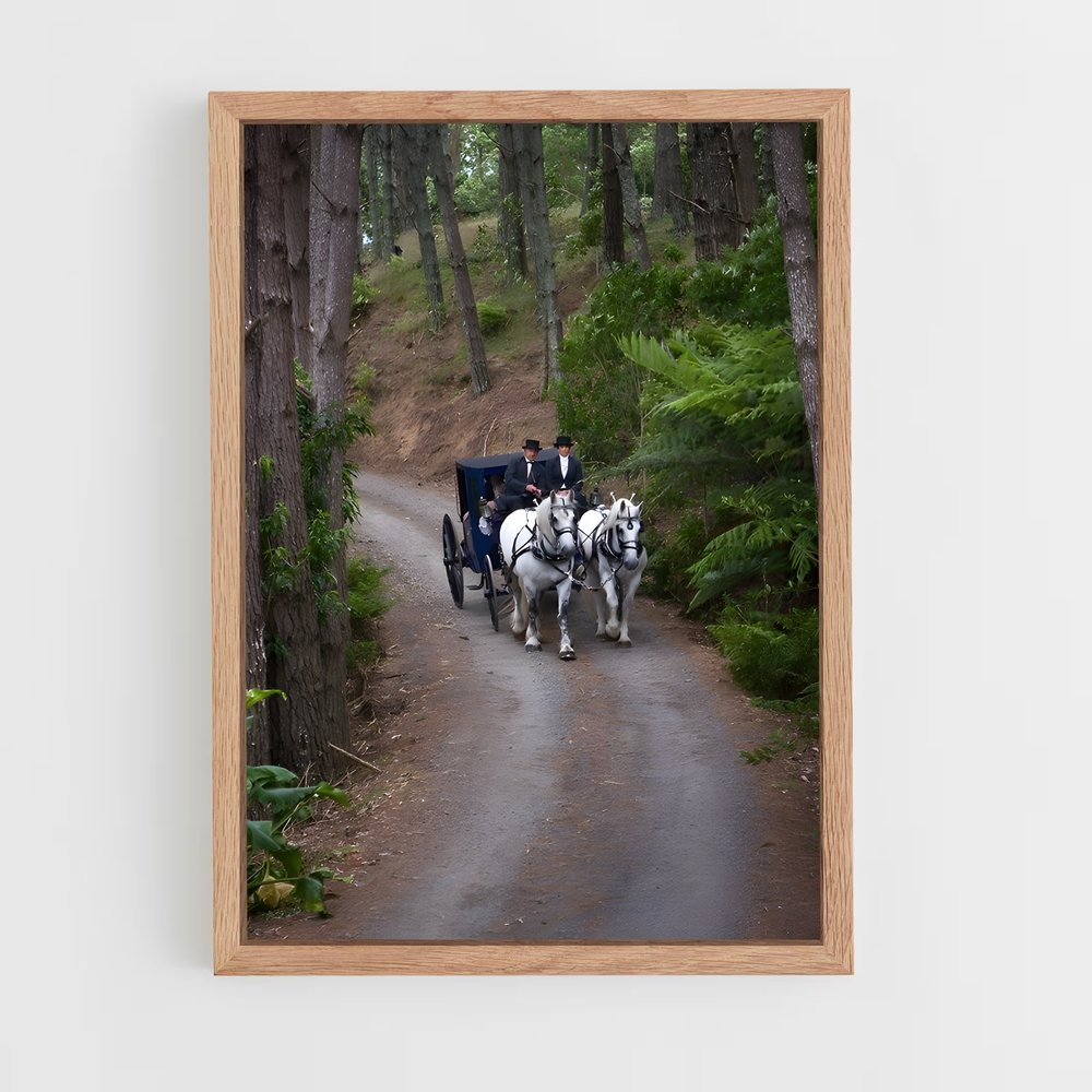 ap-horse carriage-4 cadre Bois clair
