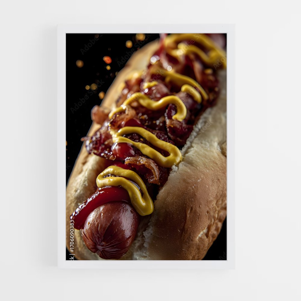 ap-hot dog-4 cadre Blanc