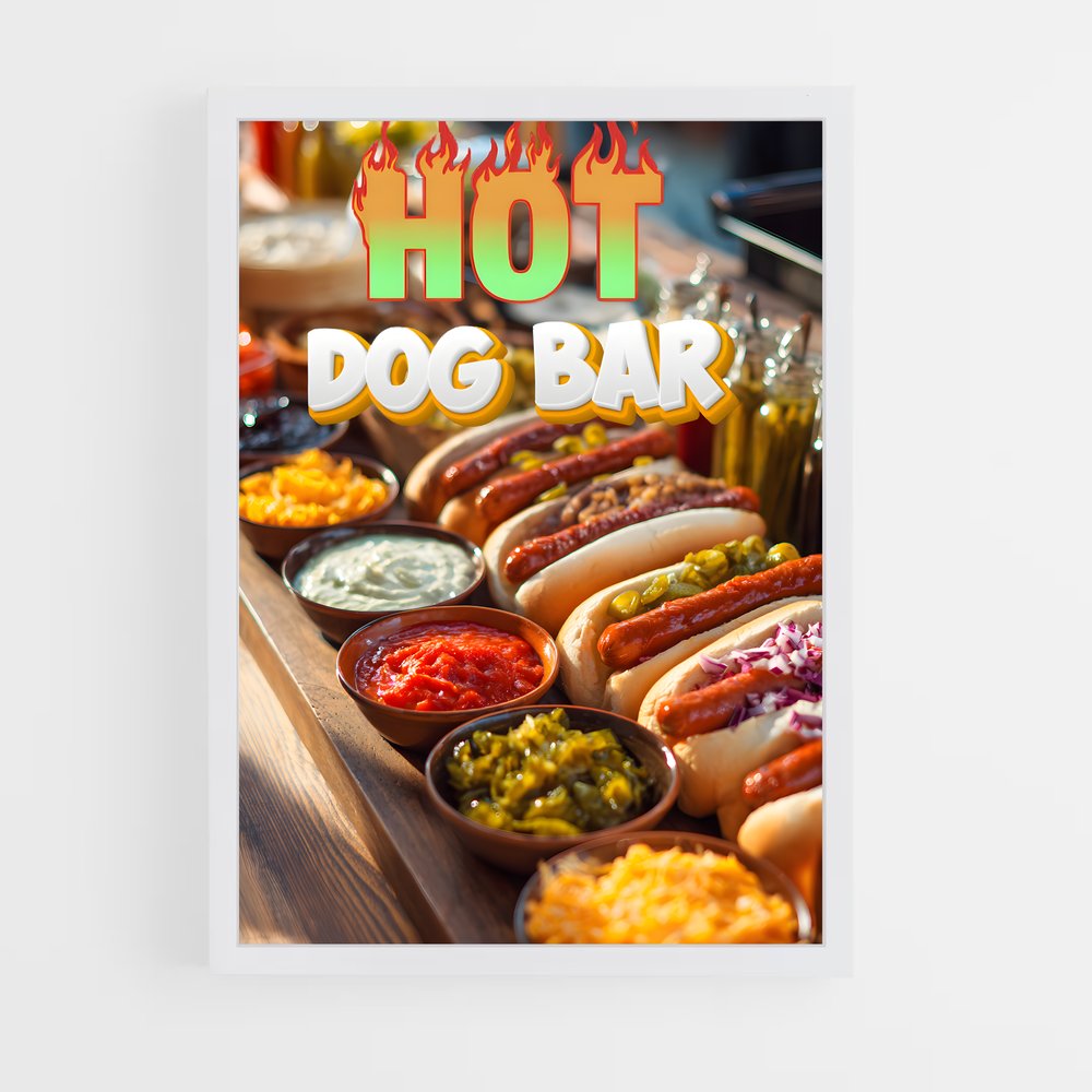 ap-hot dog-5 cadre Blanc