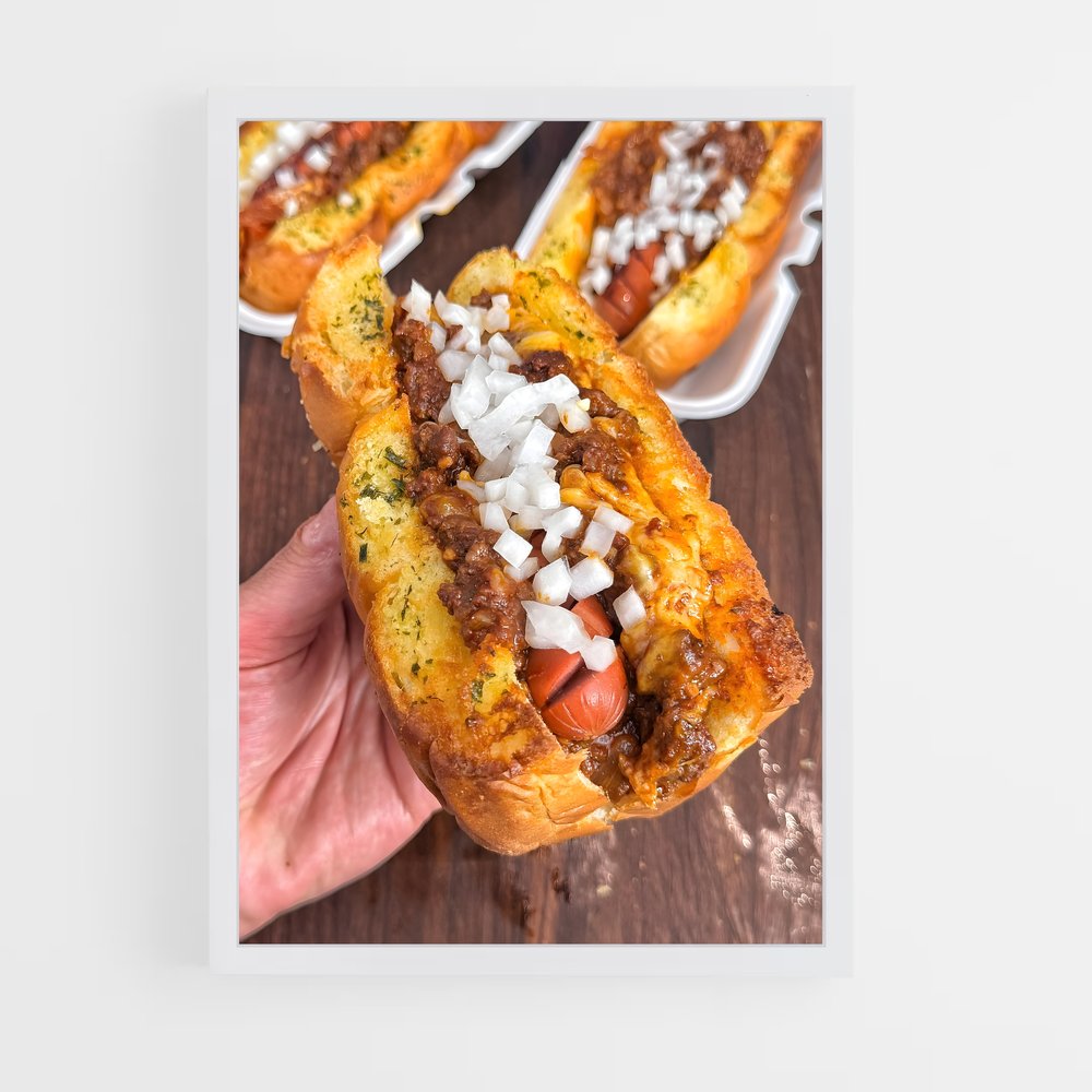 ap-hot dog-6 cadre Blanc