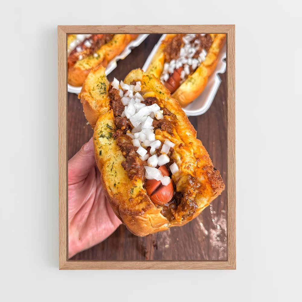 ap-hot dog-6 cadre Bois clair