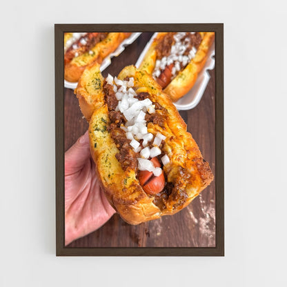 ap-hot dog-6 cadre Bois foncé