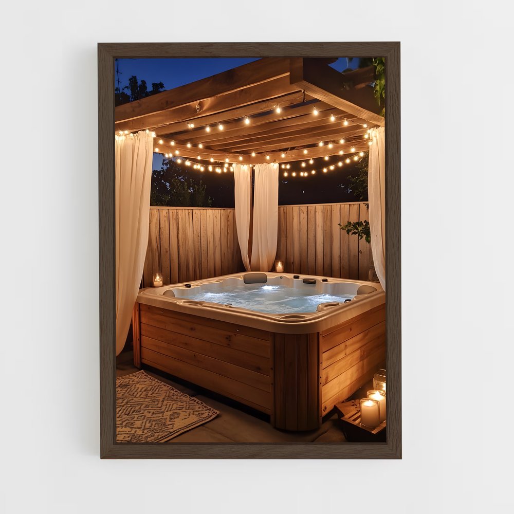 ap-hot tub-10 cadre Bois foncé