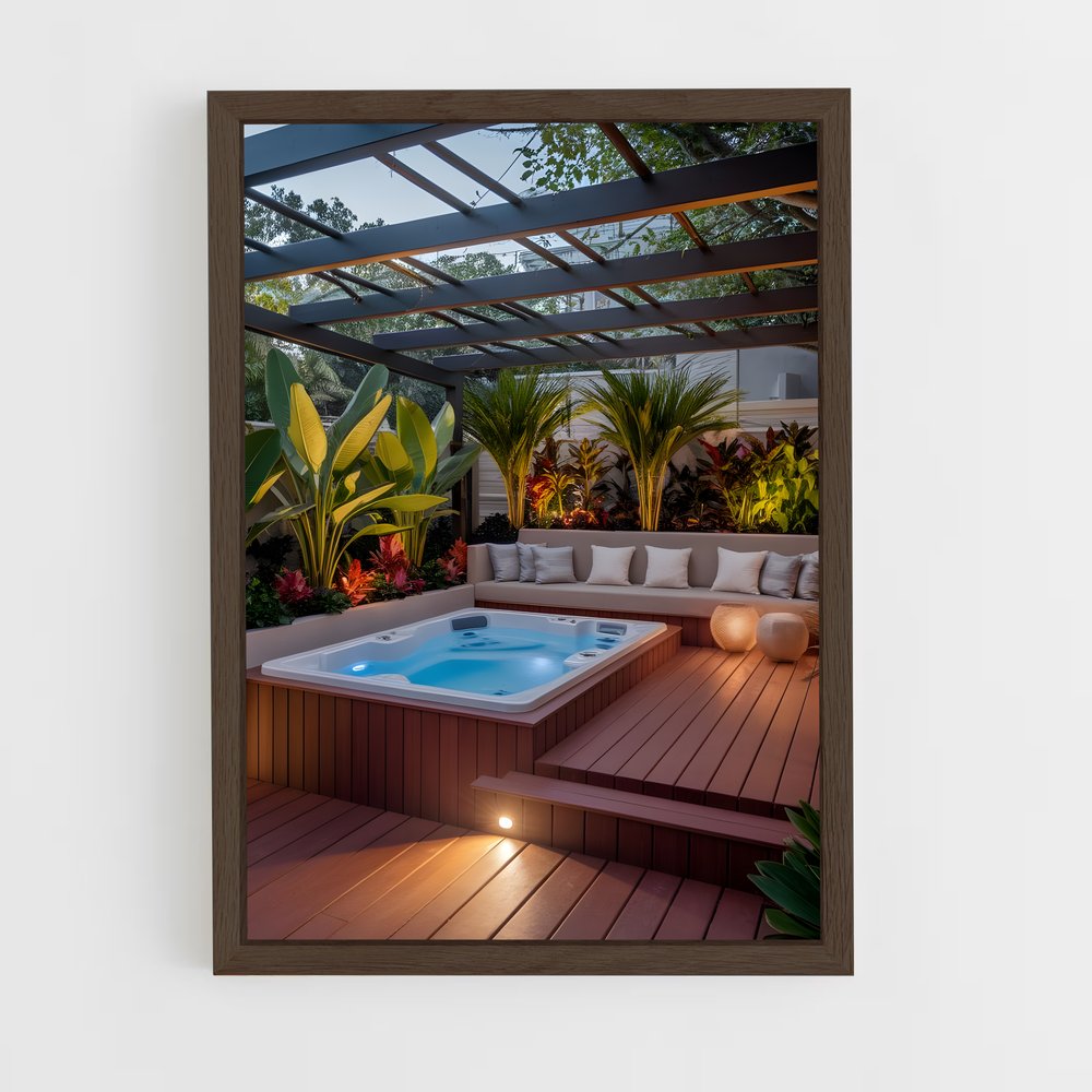 ap-hot tub-15 cadre Bois foncé