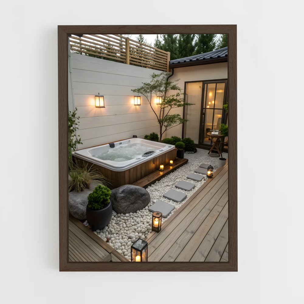 ap-hot tub-9 cadre Bois foncé