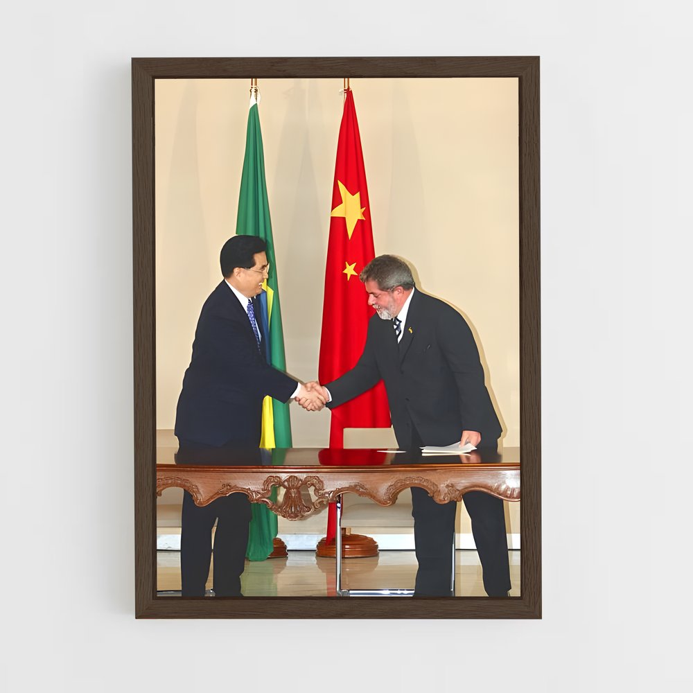 ap-hu jintao-4 cadre Bois foncé