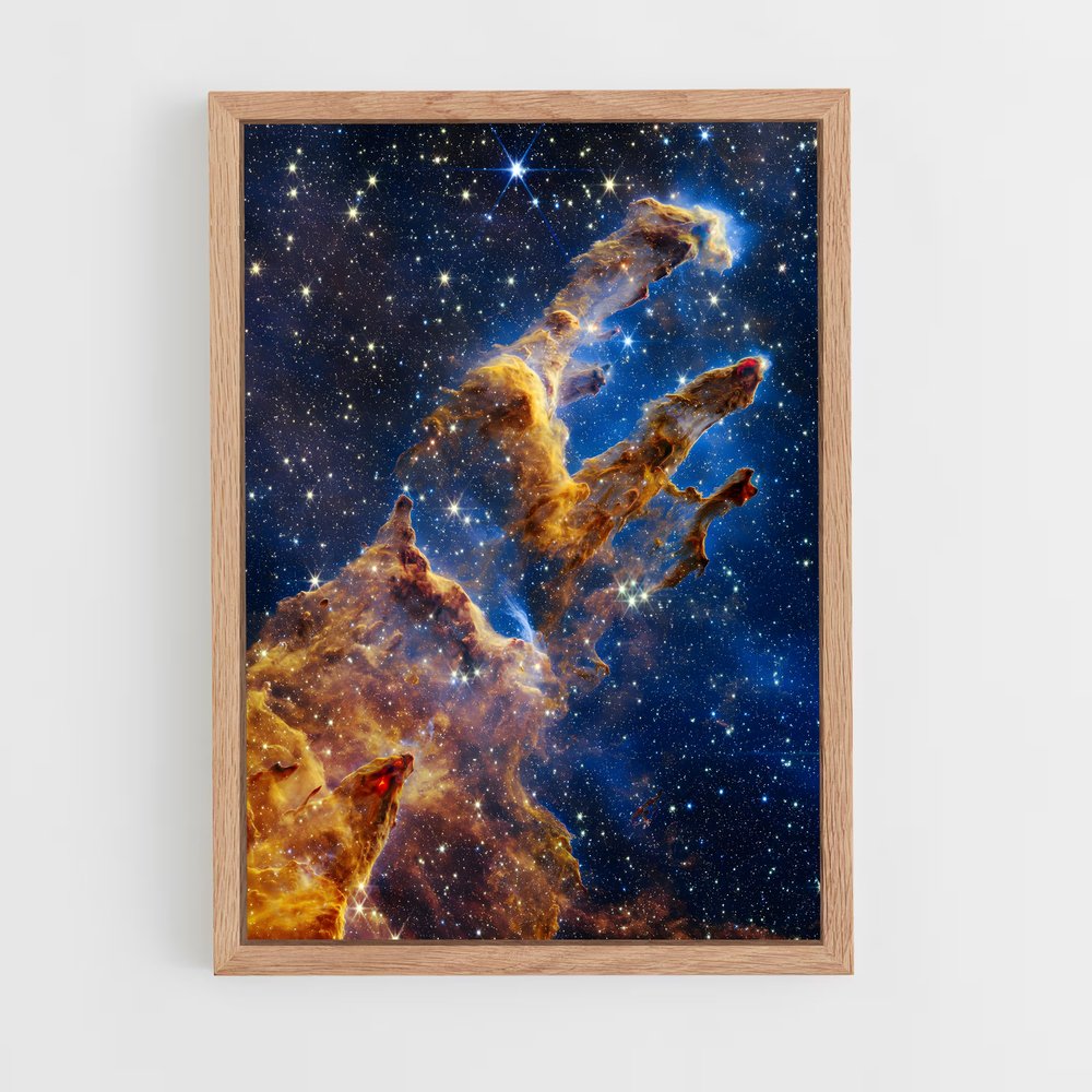 ap-hubble space telescope-1 cadre Bois clair
