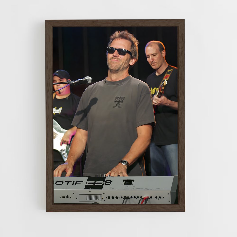 ap-hugh laurie-2 cadre Bois foncé