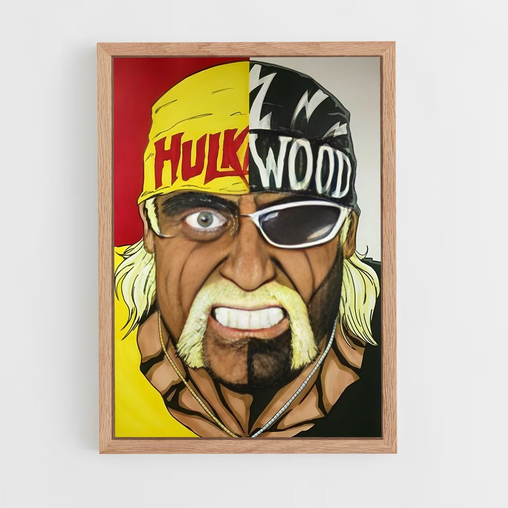 ap-hulk hogan-4 cadre Bois clair