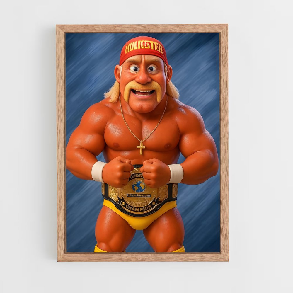 ap-hulk hogan-6 cadre Bois clair