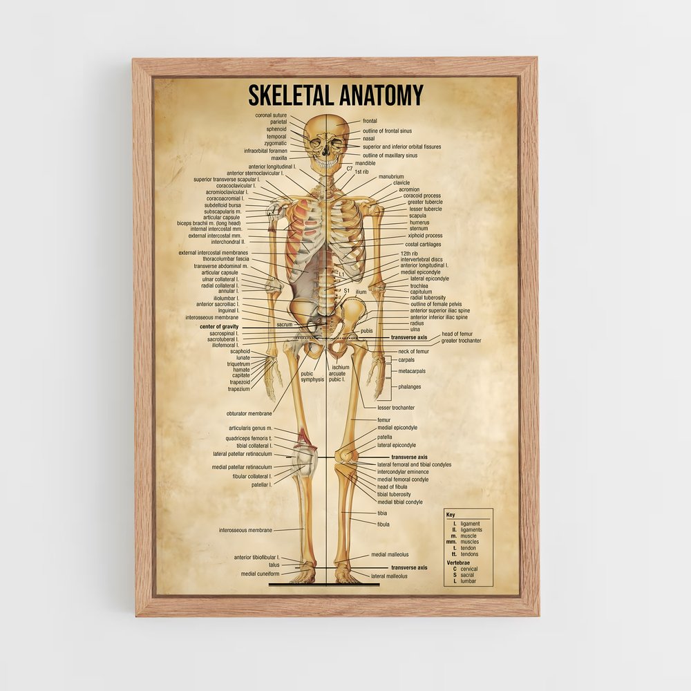 ap-human anatomy-2 cadre Bois clair