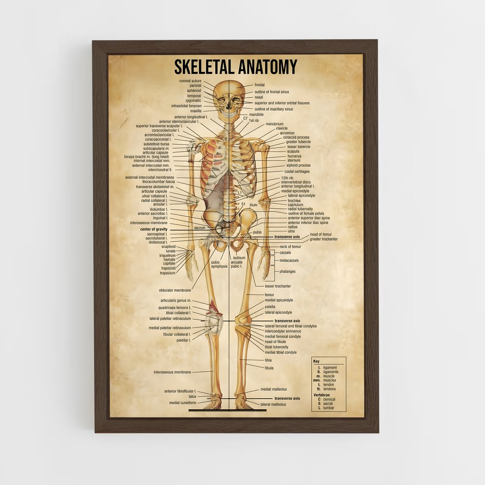ap-human anatomy-2 cadre Bois foncé