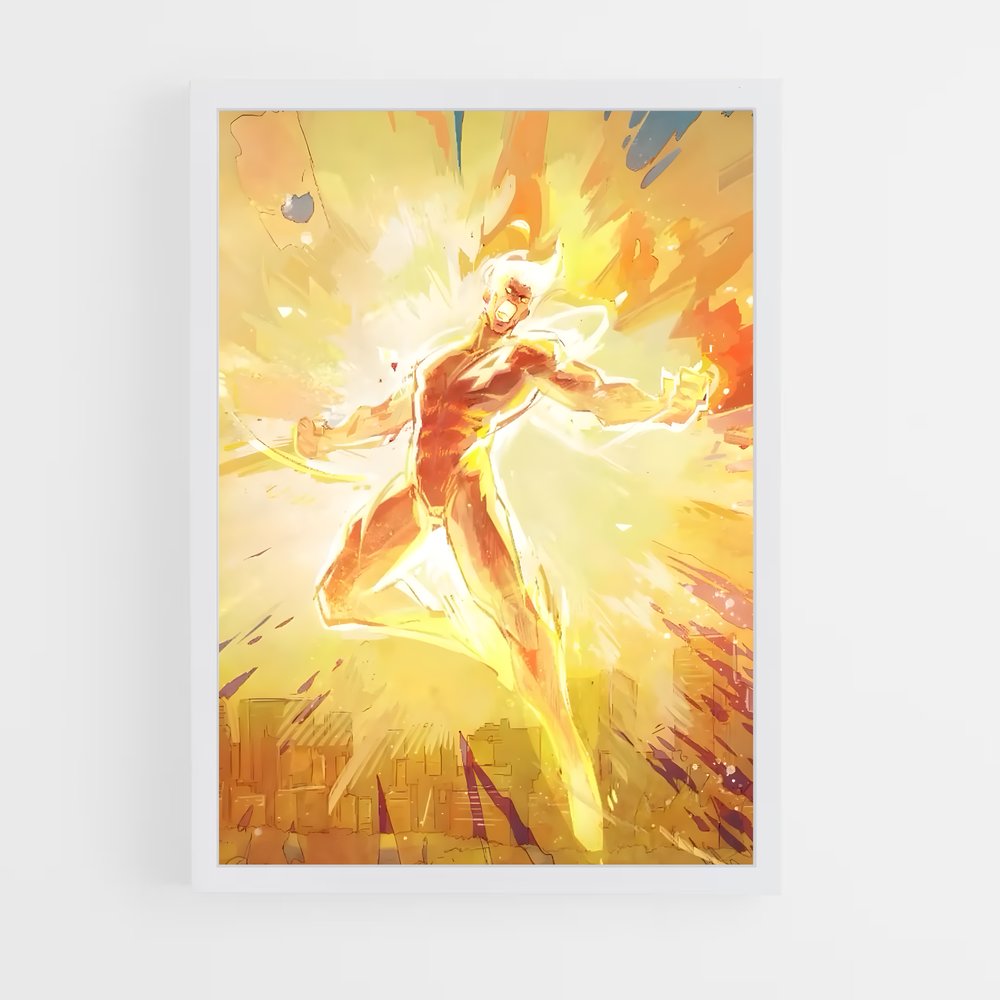 ap-human torch johnny storm-1 cadre Blanc