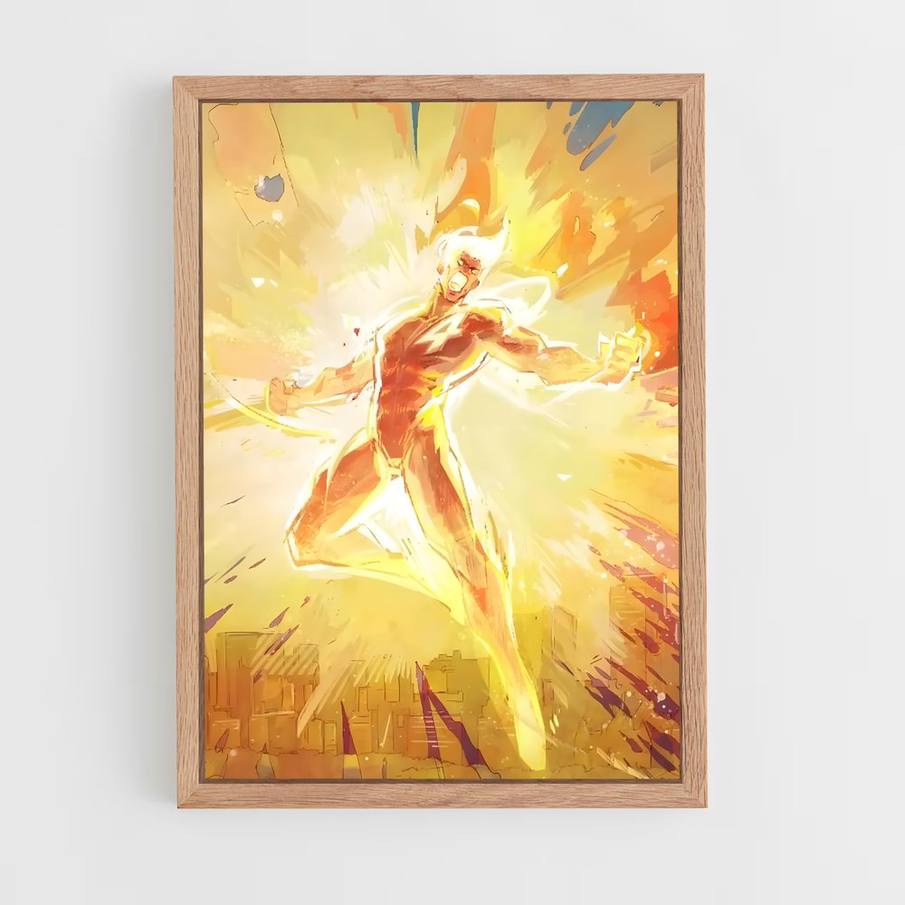 ap-human torch johnny storm-1 cadre Bois clair