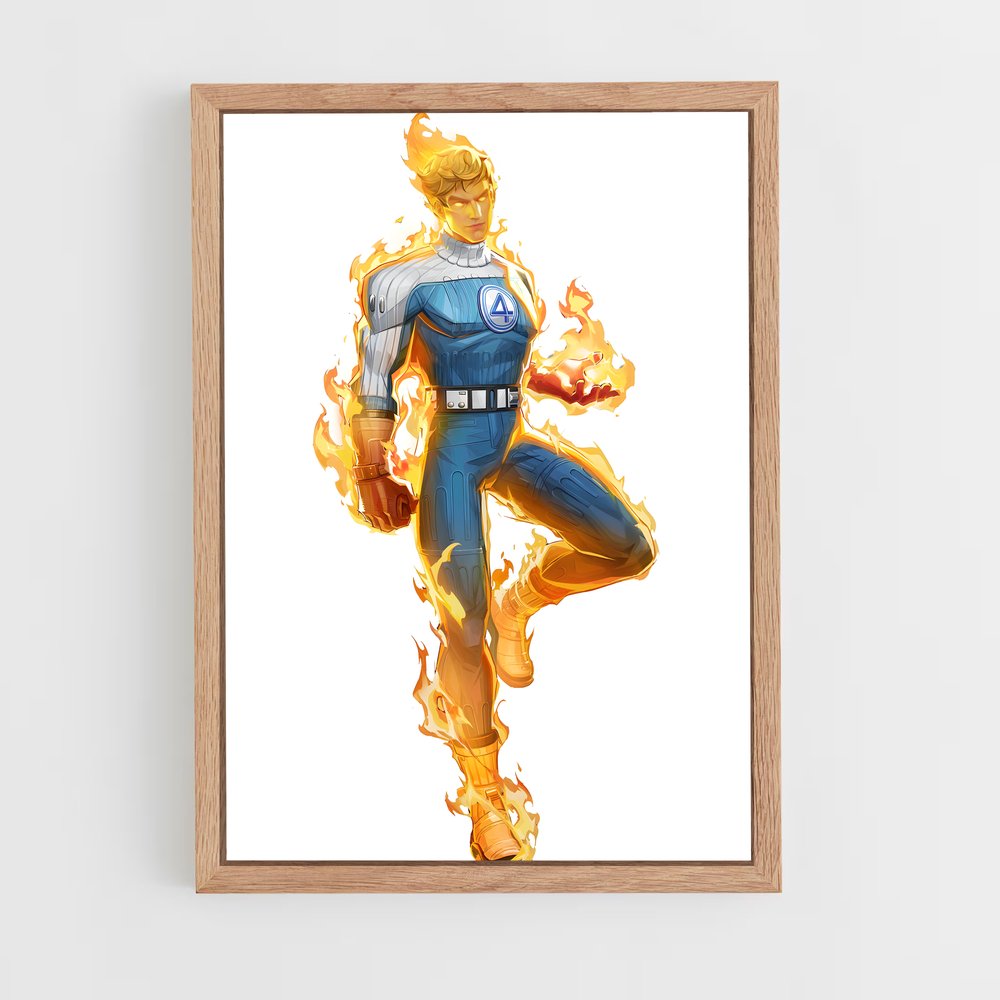 ap-human torch johnny storm-2 cadre Bois clair