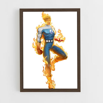 ap-human torch johnny storm-2 cadre Bois foncé