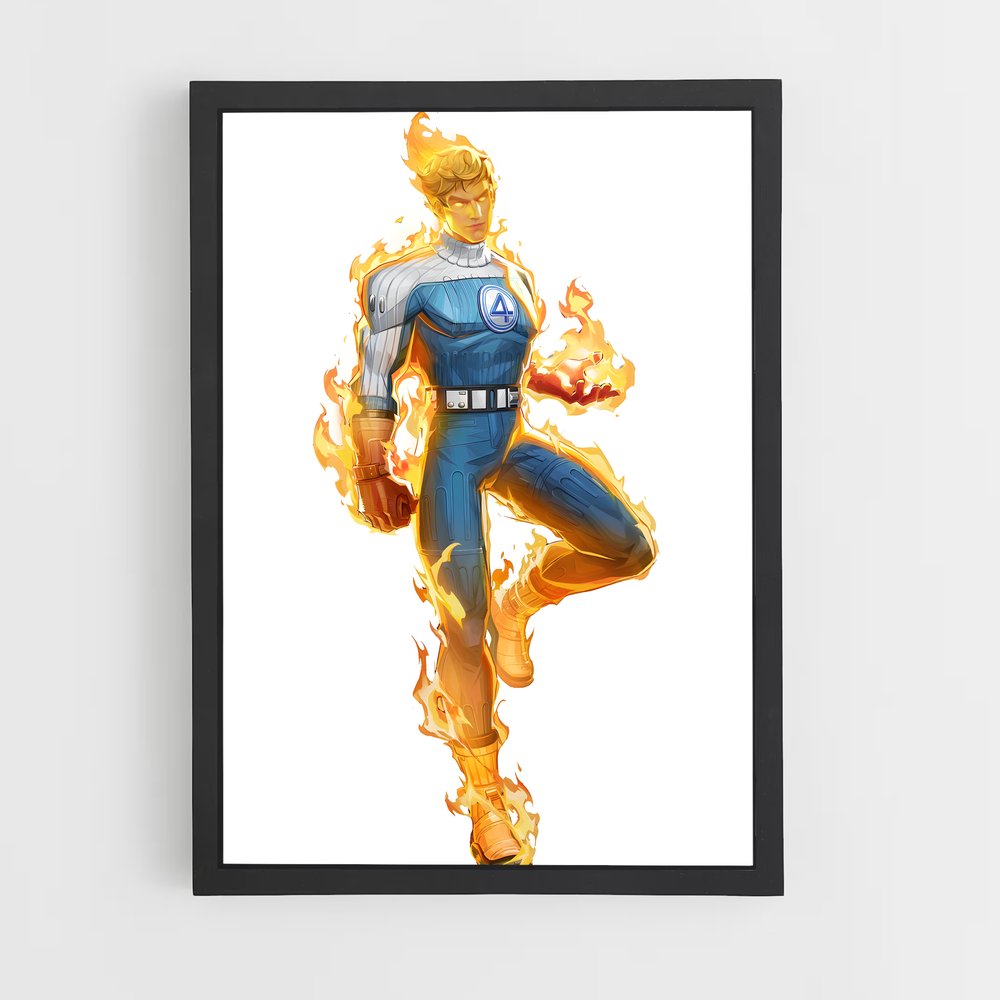 ap-human torch johnny storm-2 cadre Noir