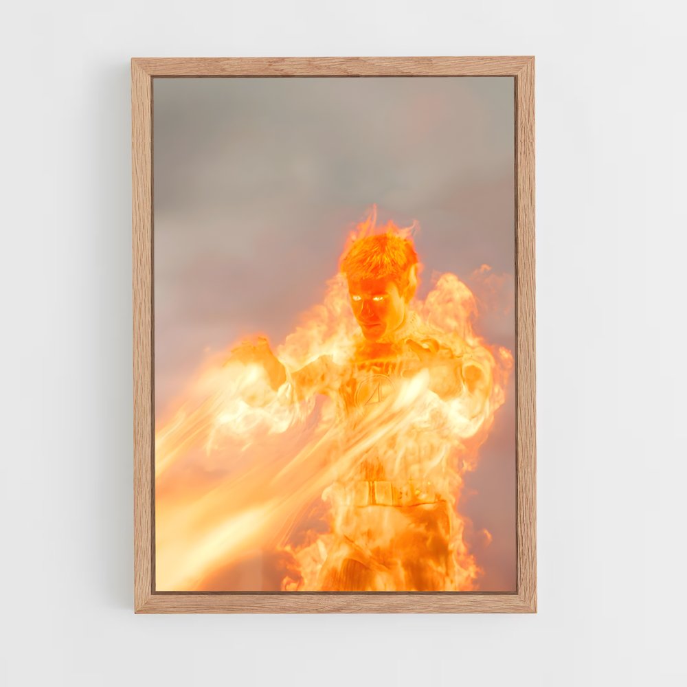 ap-human torch johnny storm-3 cadre Bois clair