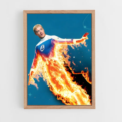 ap-human torch johnny storm-5 cadre Bois clair