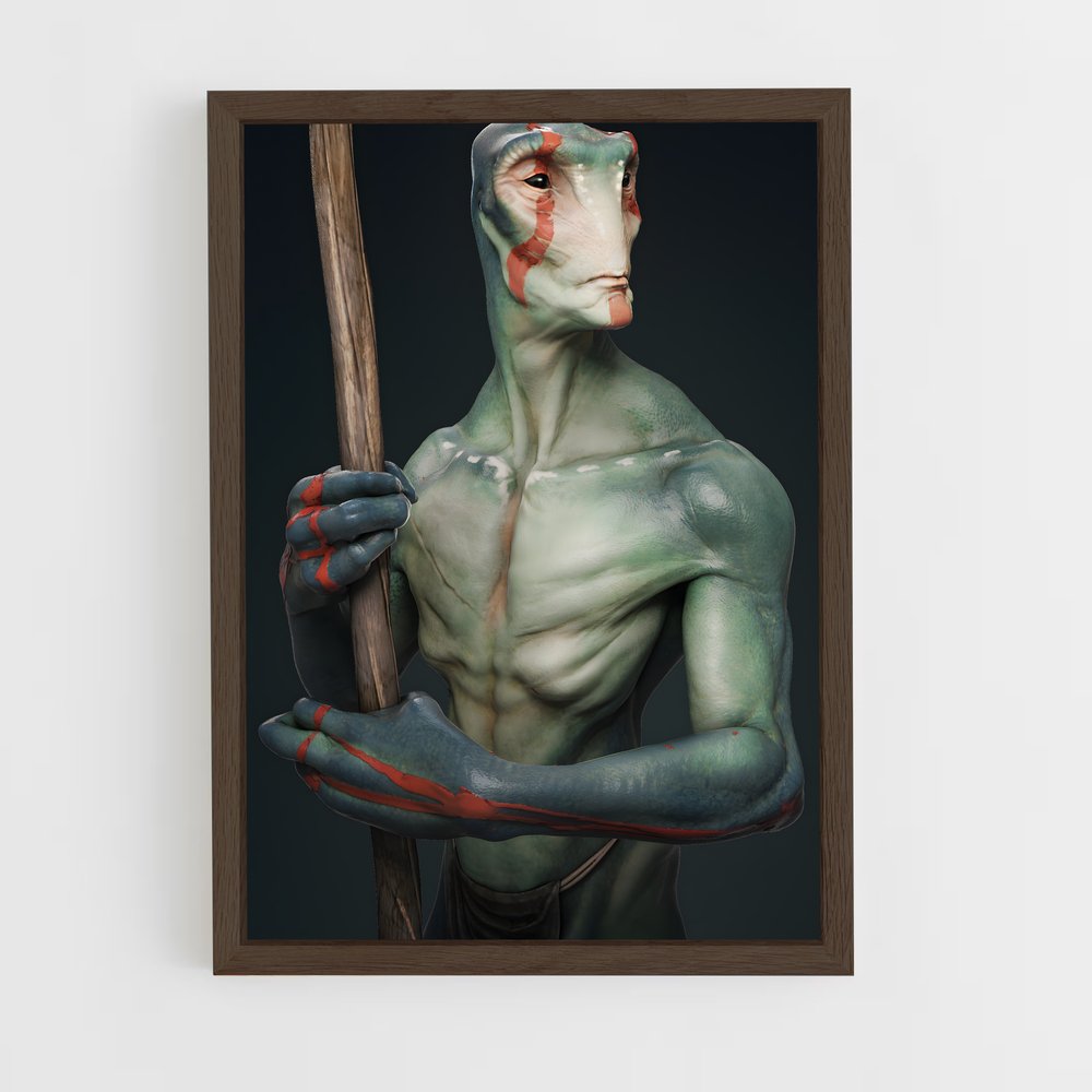 ap-humanoid alien-1 cadre Bois foncé